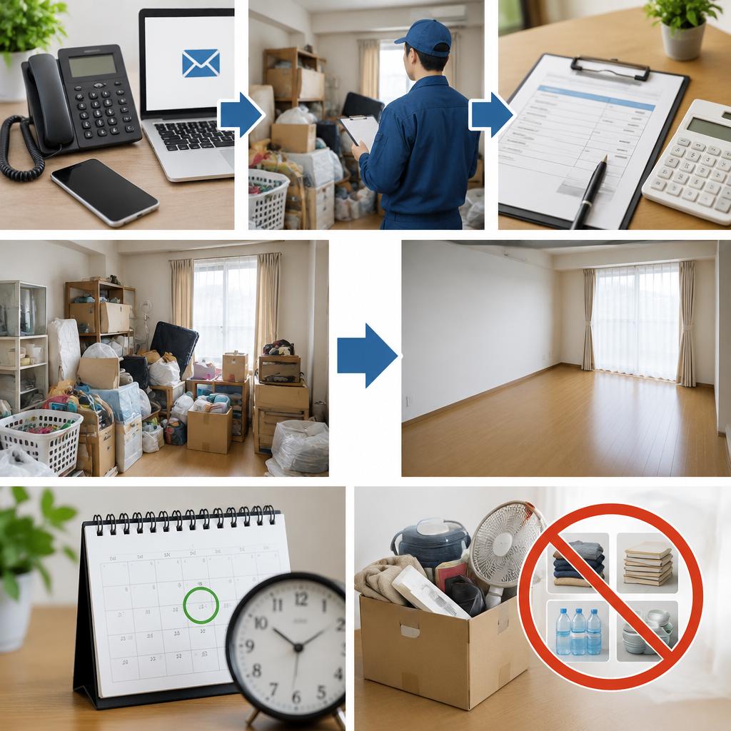 お問い合わせから作業完了まで、分かりやすい4ステップ