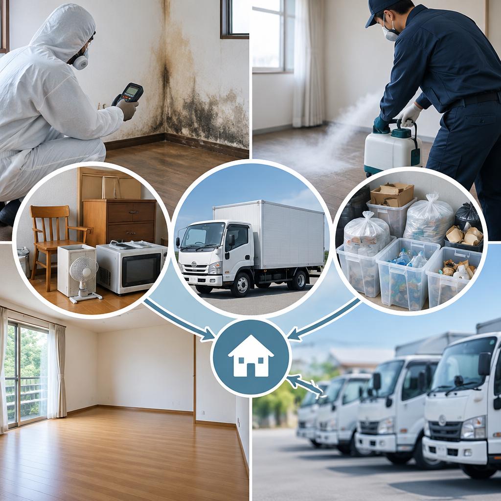 清掃・脱臭から不用品の片付けまで、現場に合わせて一括対応